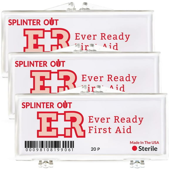 Ever Ready First Aid Splinter Out Splinter Remover, Pack of 3, 20 Packets per case