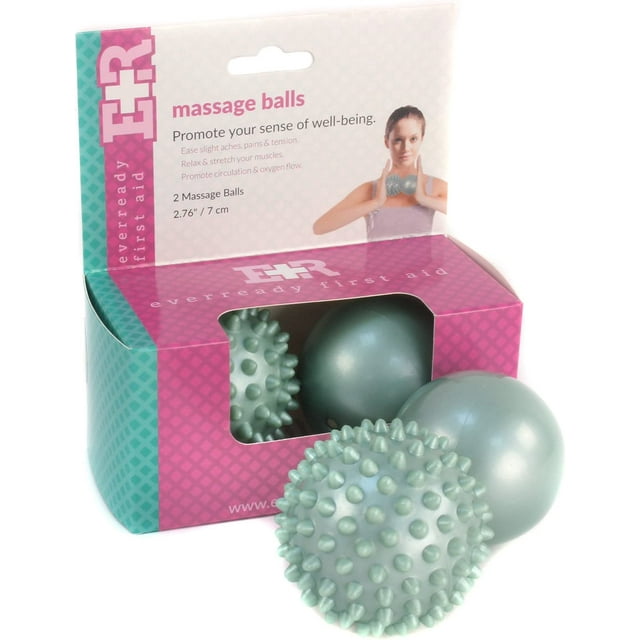 Ever Ready First Aid Temperature Sensitive Massage Ball Set, Trigger Point Therapy for Sore