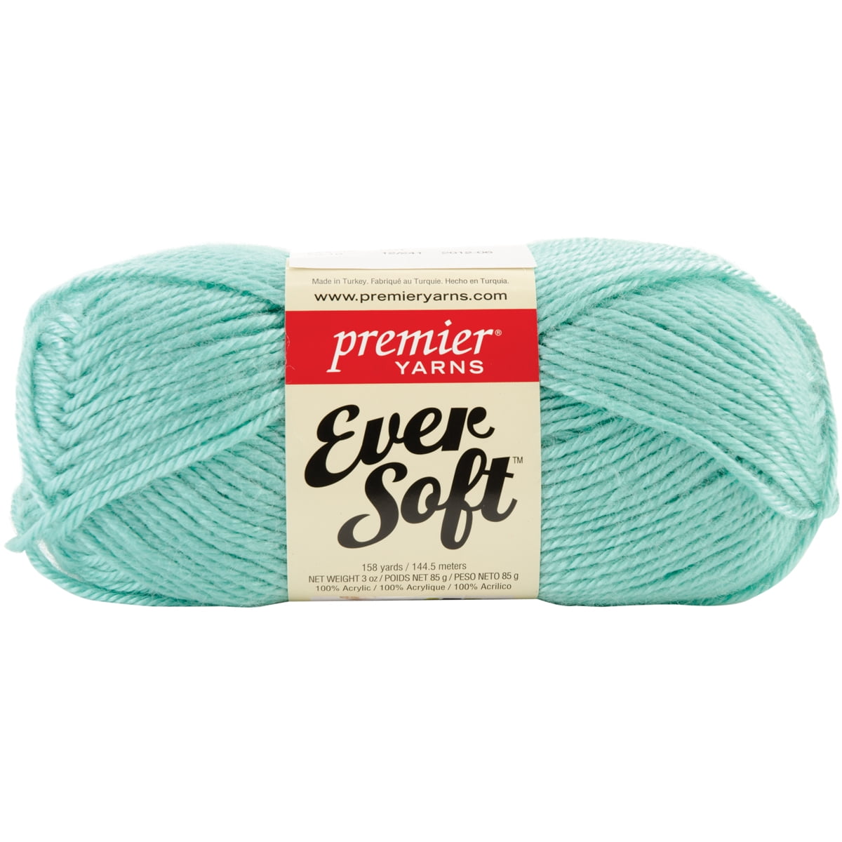 Ever Soft Solid YarnTeal, Pk 3, Premier Yarns