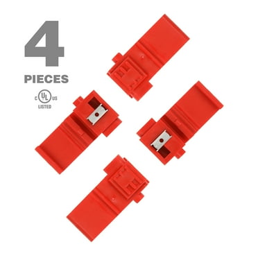 Ever start Electrical 4-Piece Quick Connectors, Red, Fits Car or Truck 22-16 Gauge Wire