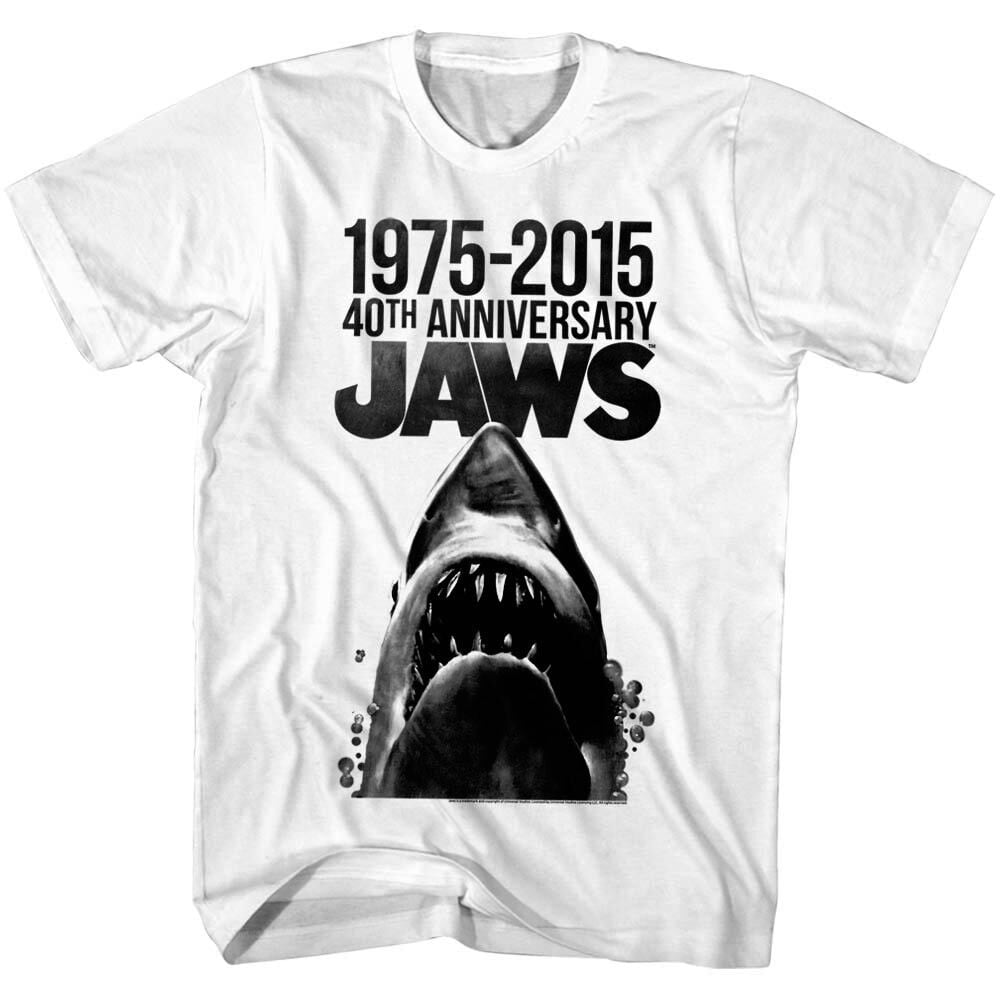 Jaws Movie Poster T-Shirt | Official Licensed Men's Tee | Classic Shark Graphic | 90% Cotton 10% Polyester