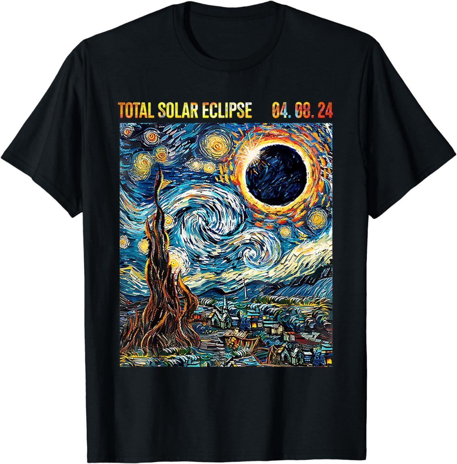 EverAura Total Solar Eclipse 2025 Starry Night Painting Van Gogh Uni T