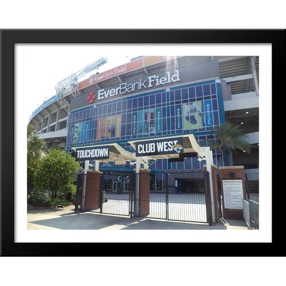 EverBank Field 36x28 Large Black Wood Framed Print Art - Home of the Jacksonville Jaguars