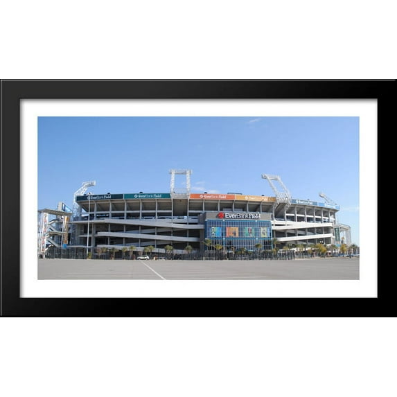 EverBank Field 40x22 Large Black Wood Framed Print Art - Home of the Jacksonville Jaguars