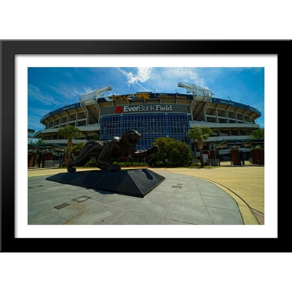EverBank Field 40x28 Large Black Wood Framed Print Art - Home of the Jacksonville Jaguars
