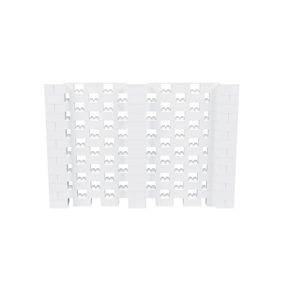 EverBlock 10’ x 7’ Open Stagger Wall Kit | Modular Building Blocks | Wall System for Display & Structures | Room Divider & Partition | Easy to Connect & Reuse | Indoor & Outdoor Use