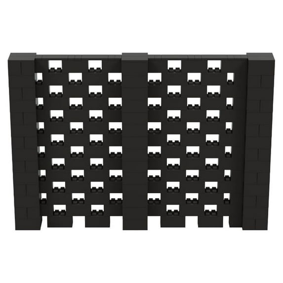 EverBlock 10’ x 7’ Open Stagger Wall Kit | Modular Building Blocks | Wall System for Display & Structures | Room Divider & Partition | Easy to Connect & Reuse | Indoor & Outdoor Use