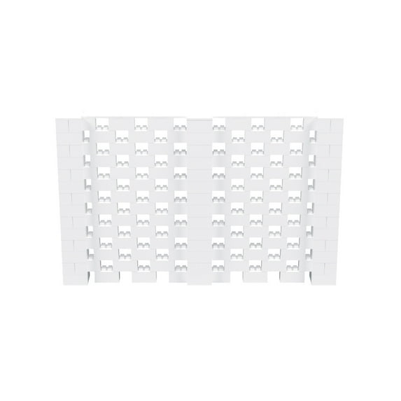 EverBlock 11’ x 7’ Open Stagger Wall Kit | Modular Building Blocks | Wall System for Display & Structures | Room Divider & Partition | Easy to Connect & Reuse | Indoor & Outdoor Use