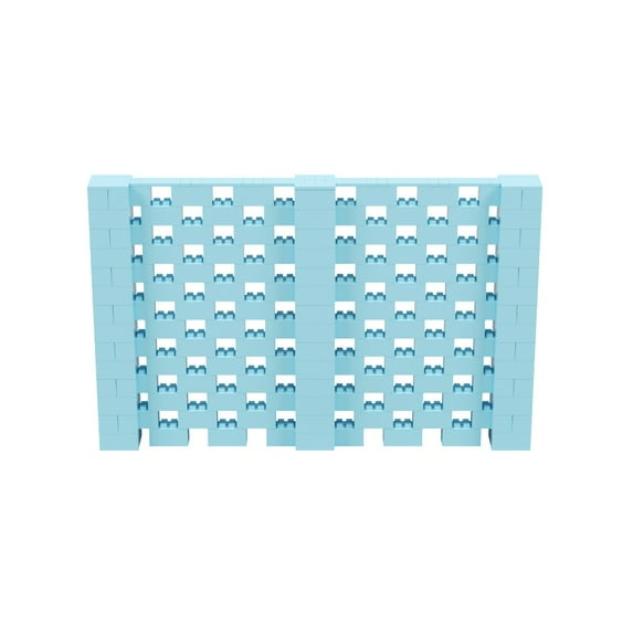 EverBlock 11’ x 7’ Open Stagger Wall Kit | Modular Building Blocks | Wall System for Display & Structures | Room Divider & Partition | Easy to Connect & Reuse | Indoor & Outdoor Use