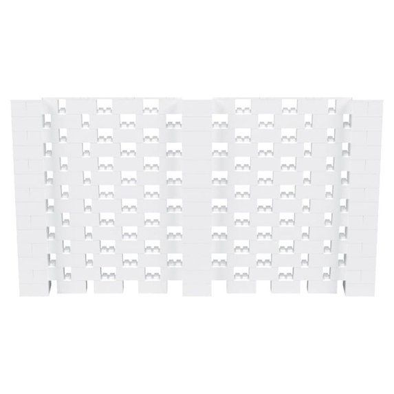 EverBlock 12’ x 7’ Open Stagger Wall Kit | Modular Building Blocks | Wall System for Display & Structures | Room Divider & Partition | Easy to Connect & Reuse | Indoor & Outdoor Use