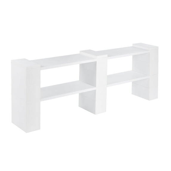 EverBlock 2 Level Double Shelving Kit, 72” W | For Office or Playrooms | Giant Building Blocks | Easy to Connect & Reuse | Indoor & Outdoor Use | Build Displays & Structures | Translucent