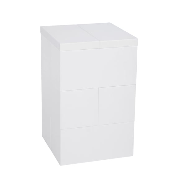 EverBlock 3 Layer Stool Kit | Modern Stool Chair | Giant Building Blocks | Easy to Connect & Reuse | Indoor & Outdoor Use | Build Displays & Structures | White