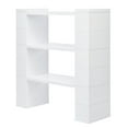 thumbnail image 1 of EverBlock 3 Level Shelving Kit, 36” W | For Office, Playroom & Bookshelves | Giant Building Blocks | Easy to Connect & Reuse | Indoor & Outdoor Use | Build Displays & Structures | White, 1 of 1