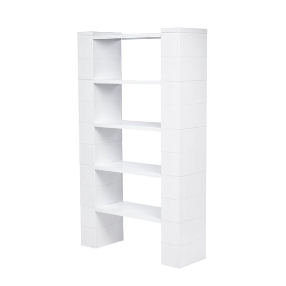 EverBlock 5 Level Shelving Kit, 36” W | For Office, Playroom & Bookshelves | Giant Building Blocks | Easy to Connect & Reuse | Indoor & Outdoor Use | Build Displays & Structures | Green