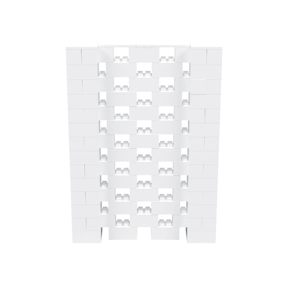 EverBlock 5’ x 7’ Open Stagger Wall Kit | Modular Building Blocks | Wall System for Display & Structures | Room Divider & Partition | Easy to Connect & Reuse | Indoor & Outdoor Use