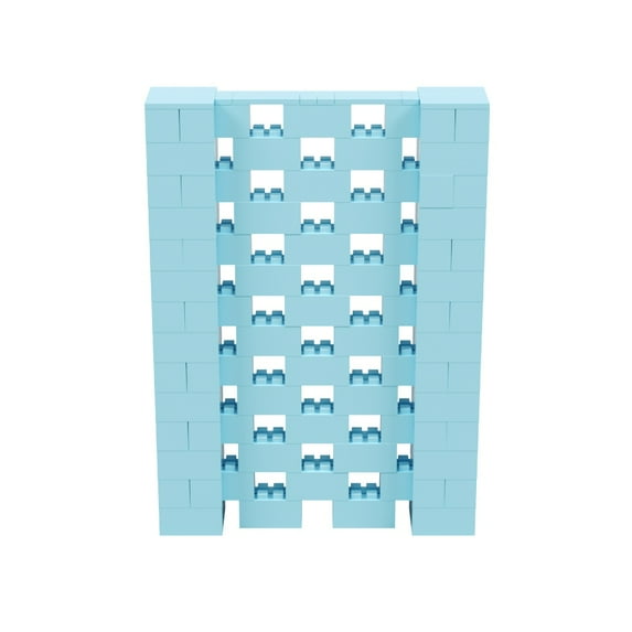 EverBlock 5’ x 7’ Open Stagger Wall Kit | Modular Building Blocks | Wall System for Display & Structures | Room Divider & Partition | Easy to Connect & Reuse | Indoor & Outdoor Use