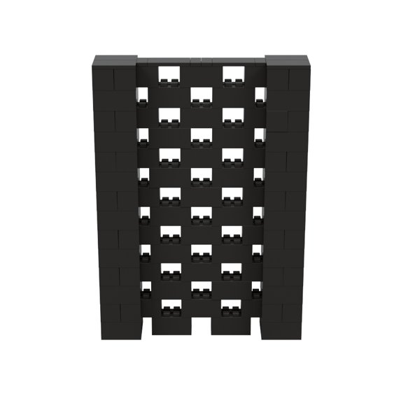EverBlock 5’ x 7’ Open Stagger Wall Kit | Modular Building Blocks | Wall System for Display & Structures | Room Divider & Partition | Easy to Connect & Reuse | Indoor & Outdoor Use