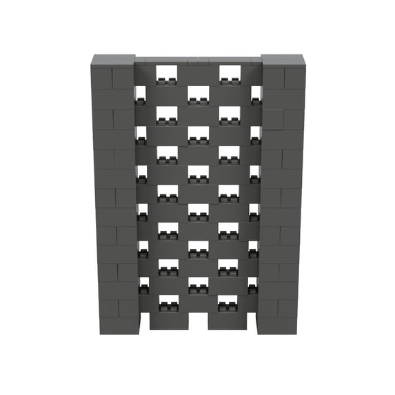 EverBlock 5’ x 7’ Open Stagger Wall Kit | Modular Building Blocks | Wall System for Display & Structures | Room Divider & Partition | Easy to Connect & Reuse | Indoor & Outdoor Use