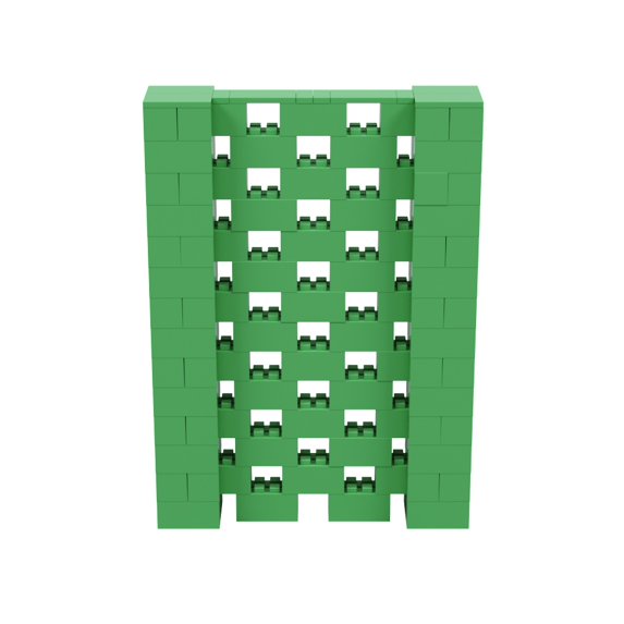 EverBlock 5’ x 7’ Open Stagger Wall Kit | Modular Building Blocks | Wall System for Display & Structures | Room Divider & Partition | Easy to Connect & Reuse | Indoor & Outdoor Use