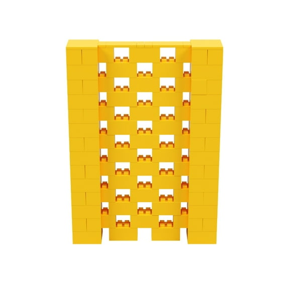EverBlock 5’ x 7’ Open Stagger Wall Kit | Modular Building Blocks | Wall System for Display & Structures | Room Divider & Partition | Easy to Connect & Reuse | Indoor & Outdoor Use
