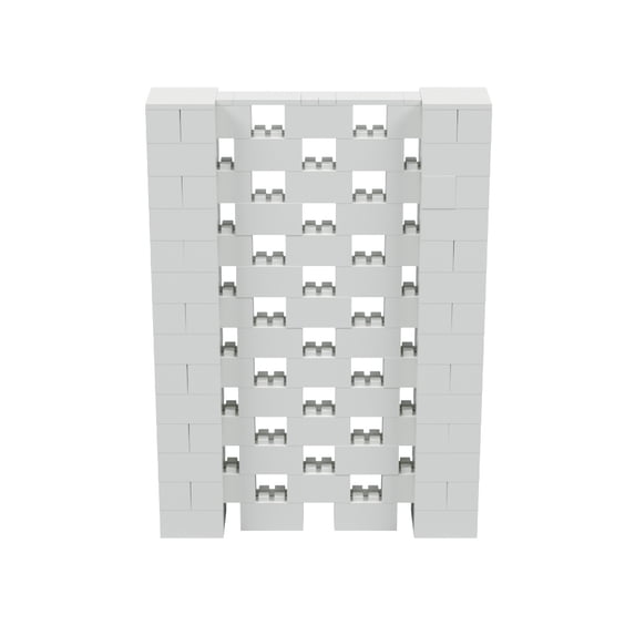 EverBlock 5’ x 7’ Open Stagger Wall Kit | Modular Building Blocks | Wall System for Display & Structures | Room Divider & Partition | Easy to Connect & Reuse | Indoor & Outdoor Use