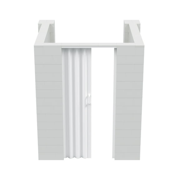 EverBlock 6’ x 6’ x 7’ U-Shaped Room Kit | 3’ x 7’ Doorway | Modular Building Blocks | Wall System Display | Room Divider & Partition | Easy to Connect & Reuse | Indoor & Outdoor Use