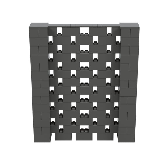 EverBlock 6’ x 7’ Open Stagger Wall Kit | Modular Building Blocks | Wall System for Display & Structures | Room Divider & Partition | Easy to Connect & Reuse | Indoor & Outdoor Use