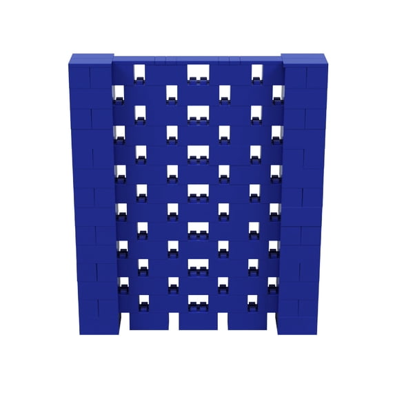 EverBlock 6’ x 7’ Open Stagger Wall Kit | Modular Building Blocks | Wall System for Display & Structures | Room Divider & Partition | Easy to Connect & Reuse | Indoor & Outdoor Use