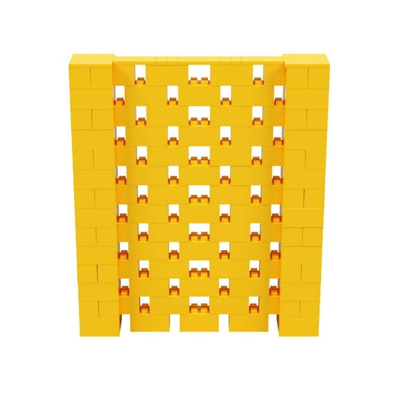 EverBlock 6’ x 7’ Open Stagger Wall Kit | Modular Building Blocks | Wall System for Display & Structures | Room Divider & Partition | Easy to Connect & Reuse | Indoor & Outdoor Use