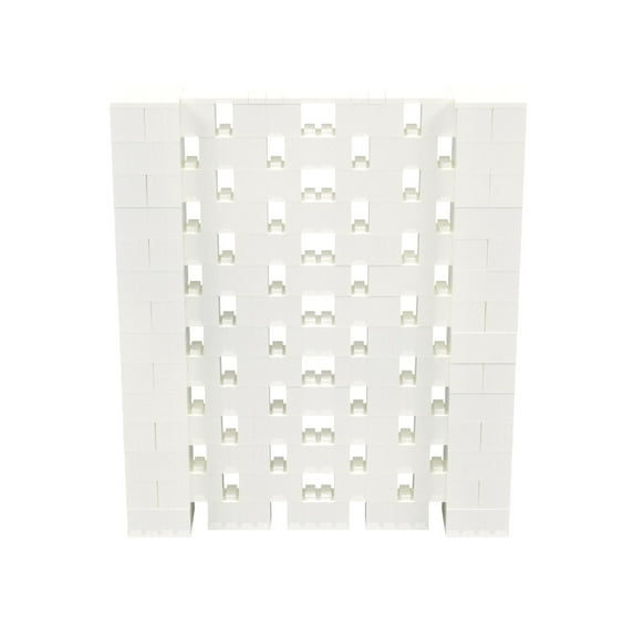 EverBlock 6’ x 7’ Open Stagger Wall Kit | Modular Building Blocks | Wall System for Display & Structures | Room Divider & Partition | Easy to Connect & Reuse | Indoor & Outdoor Use