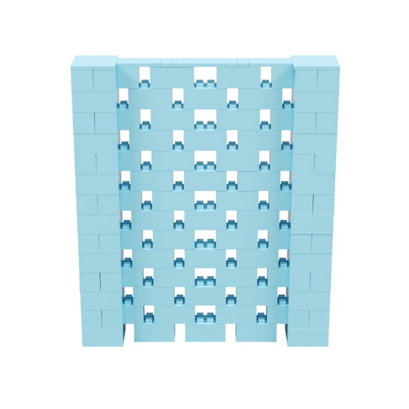 EverBlock 6’ x 7’ Open Stagger Wall Kit | Modular Building Blocks | Wall System for Display & Structures | Room Divider & Partition | Easy to Connect & Reuse | Indoor & Outdoor Use