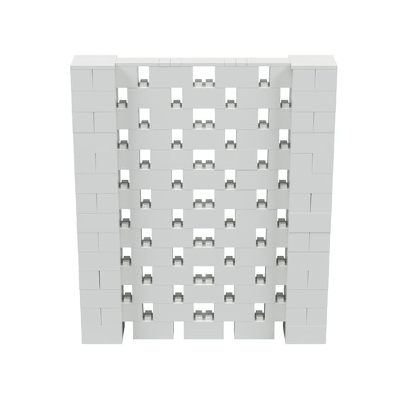 EverBlock 6’ x 7’ Open Stagger Wall Kit | Modular Building Blocks | Wall System for Display & Structures | Room Divider & Partition | Easy to Connect & Reuse | Indoor & Outdoor Use