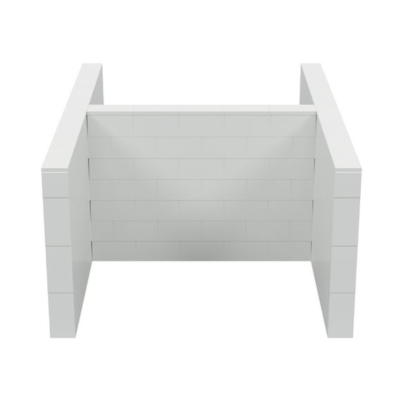 EverBlock 6’ x 8’ x 3.5’ 6 Space Cubicle Kit | Modular Building Blocks | Wall System Display | Room Divider & Partition | Easy to Connect & Reuse | Indoor & Outdoor Use