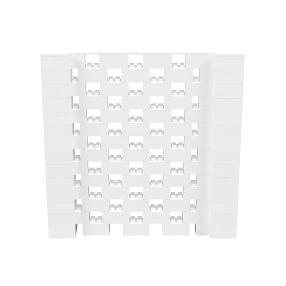 EverBlock 7’ x 7’ Open Stagger Wall Kit | Modular Building Blocks | Wall System for Display & Structures | Room Divider & Partition | Easy to Connect & Reuse | Indoor & Outdoor Use