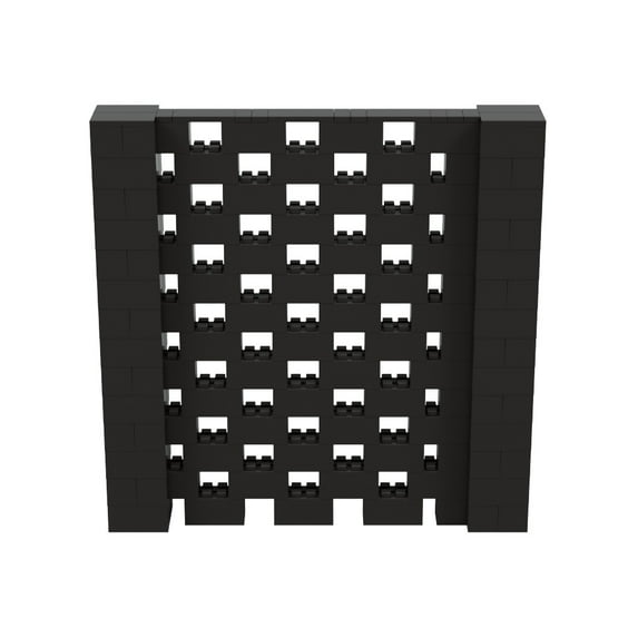 EverBlock 7’ x 7’ Open Stagger Wall Kit | Modular Building Blocks | Wall System for Display & Structures | Room Divider & Partition | Easy to Connect & Reuse | Indoor & Outdoor Use