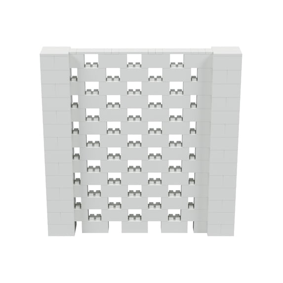 EverBlock 7’ x 7’ Open Stagger Wall Kit | Modular Building Blocks | Wall System for Display & Structures | Room Divider & Partition | Easy to Connect & Reuse | Indoor & Outdoor Use