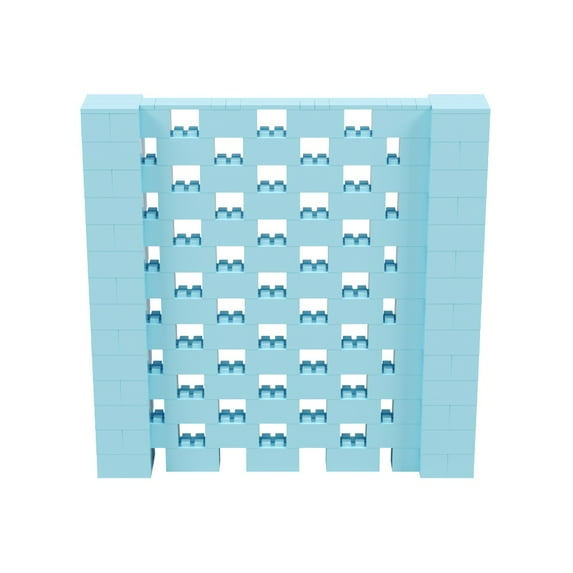 EverBlock 7’ x 7’ Open Stagger Wall Kit | Modular Building Blocks | Wall System for Display & Structures | Room Divider & Partition | Easy to Connect & Reuse | Indoor & Outdoor Use