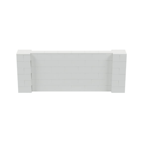 EverBlock 8’ x 3’ Pony Wall Kit | Modular Building Blocks | Wall System for Building, Display & Structures | Room Divider & Partition | Easy to Connect & Reuse | Indoor & Outdoor Use