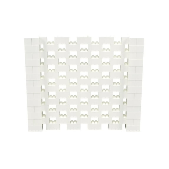 EverBlock 8’ x 7’ Open Stagger Wall Kit | Modular Building Blocks | Wall System for Display & Structures | Room Divider & Partition | Easy to Connect & Reuse | Indoor & Outdoor Use
