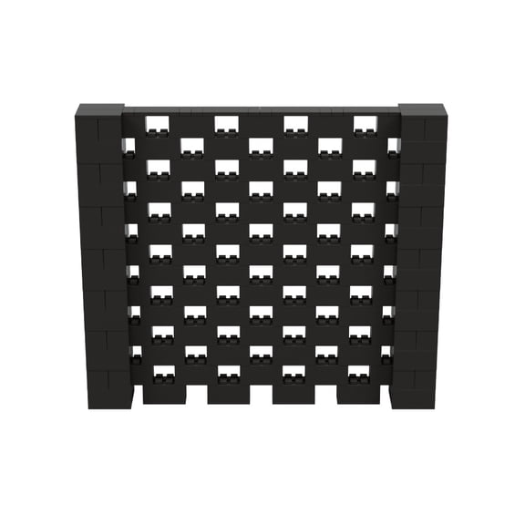 EverBlock 8’ x 7’ Open Stagger Wall Kit | Modular Building Blocks | Wall System for Display & Structures | Room Divider & Partition | Easy to Connect & Reuse | Indoor & Outdoor Use