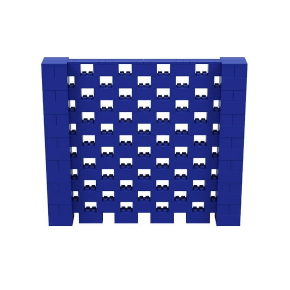EverBlock 8’ x 7’ Open Stagger Wall Kit | Modular Building Blocks | Wall System for Display & Structures | Room Divider & Partition | Easy to Connect & Reuse | Indoor & Outdoor Use