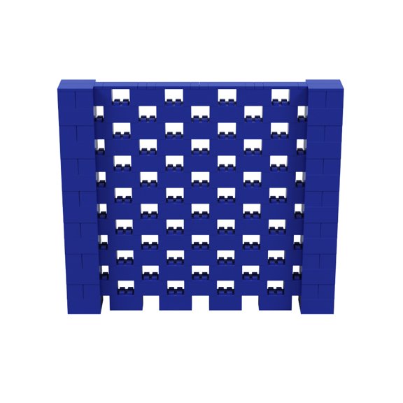 EverBlock 8’ x 7’ Open Stagger Wall Kit | Modular Building Blocks | Wall System for Display & Structures | Room Divider & Partition | Easy to Connect & Reuse | Indoor & Outdoor Use
