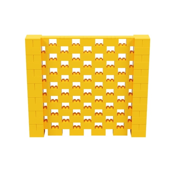 EverBlock 8’ x 7’ Open Stagger Wall Kit | Modular Building Blocks | Wall System for Display & Structures | Room Divider & Partition | Easy to Connect & Reuse | Indoor & Outdoor Use