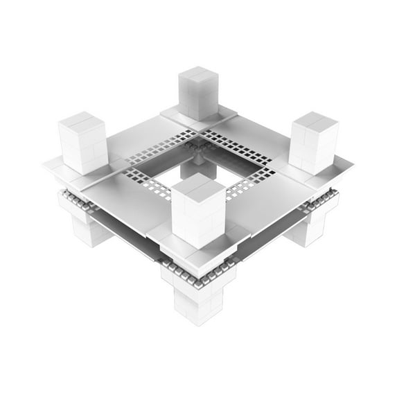 EverBlock Elaborate Catering Station with Pillars Kit | 6’ 6” x 6’ 6” x 4’ 7” | Riser & Server Station | Giant Building Blocks | Easy to Connect & Reuse | Indoor & Outdoor Use | Green