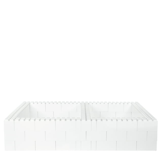 EverBlock Full Bed Frame Kit | 5’ x 7’ 6” x 1’ 6” | Modular Beds, Frames & Headboards | Giant Building Blocks | Easy to Connect & Reuse | Indoor & Outdoor Use | Red