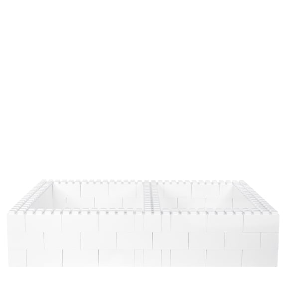 EverBlock Full Bed Frame Kit | 5’ x 7’ 6” x 1’ 6” | Modular Beds, Frames & Headboards | Giant Building Blocks | Easy to Connect & Reuse | Indoor & Outdoor Use | Green