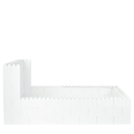 EverBlock Full Bed Surround with Headboard Kit | 5’ x 7’ 6“ x 4’ 1” | Modular Bed, Frame & Headboard | Giant Building Blocks | Easy to Connect & Reuse | Yellow