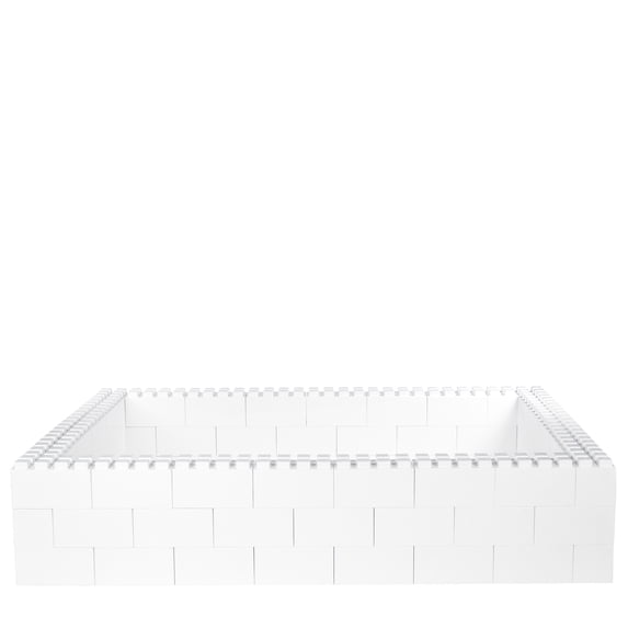 EverBlock Full Bed Surround Kit | 5’ 6" x 7’ 6” x 1’ 6” | Modular Beds, Frames & Headboards | Giant Building Blocks | Easy to Connect & Reuse | Indoor & Outdoor Use | Blue