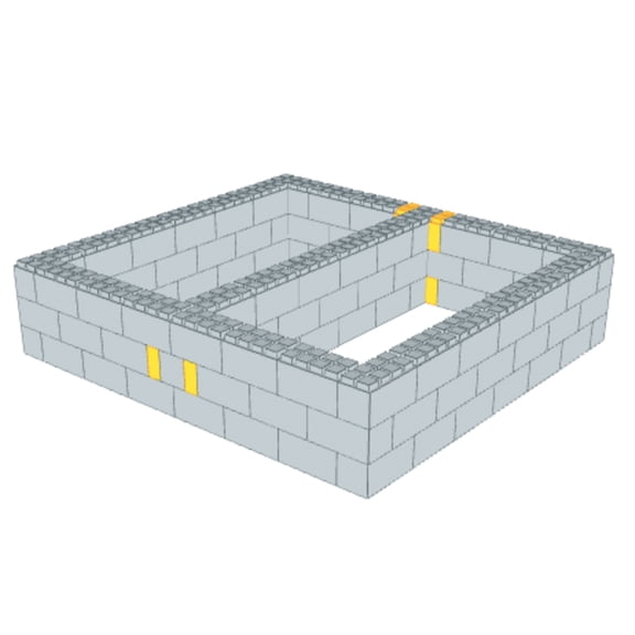 EverBlock King Bed Frame Kit | 6’ 6" x 7' x 1’ 7” | Modular Beds, Frames & Headboards | Giant Building Blocks | Easy to Connect & Reuse | Indoor & Outdoor Use | Yellow
