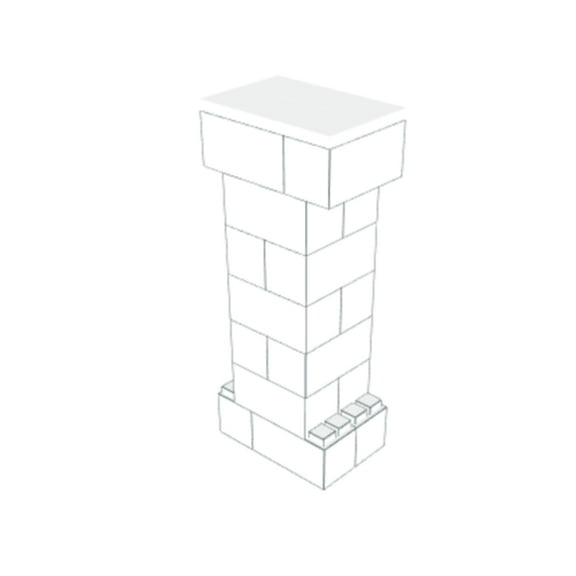 EverBlock Lectern Kit, 43” H x 18” W | For Podiums, Pulpits, Stands | Giant Building Blocks | Easy to Connect & Reuse | Indoor & Outdoor Use | Build Displays & Structures | Light Blue